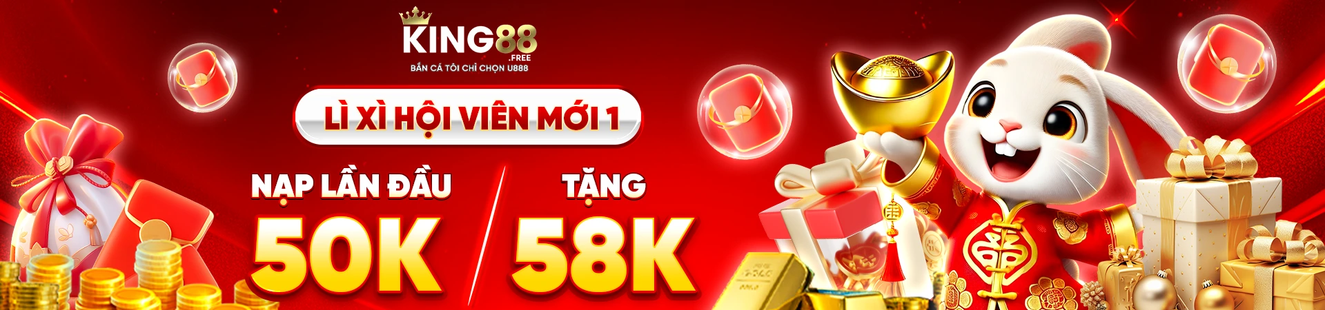 Lì xì hội viên 1 nạp lần đầu 50k tặng 58k